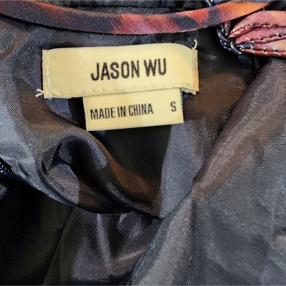 Jason Wu floral flattering ruched watercolor midi dress size small new!!! - Picture 8 of 8